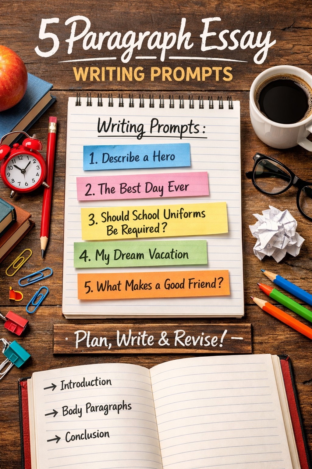 5 paragraph essay writing prompts 24h Delivery from $10 | No AI