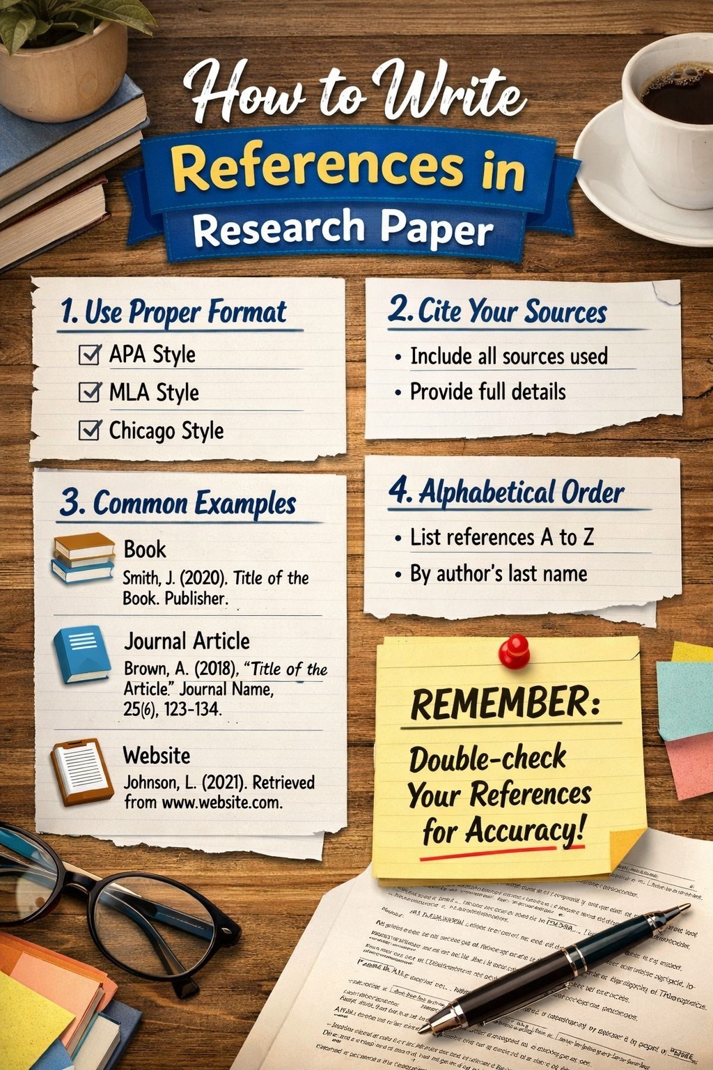 Refgrences how to write references in research paper Affordable, Fast & Plagiarism ...